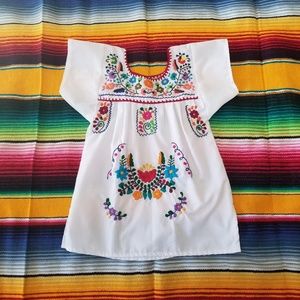 Infant Hand embroidered Mexican Dress